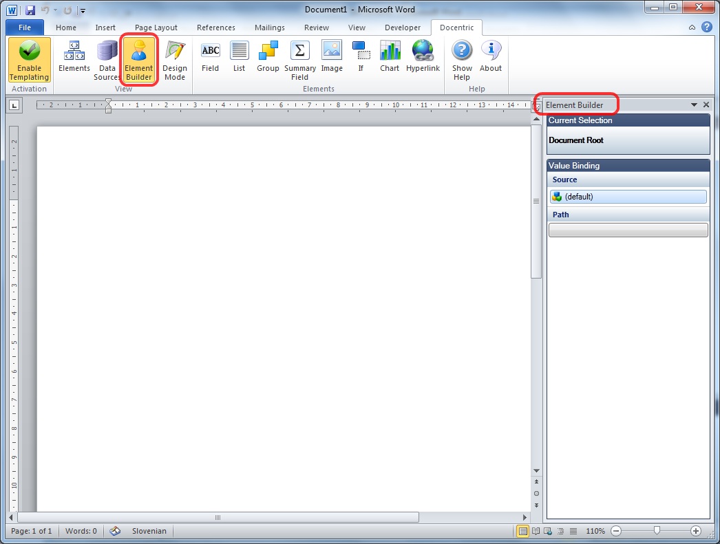 Turning on Elements and Data Sources Panes image